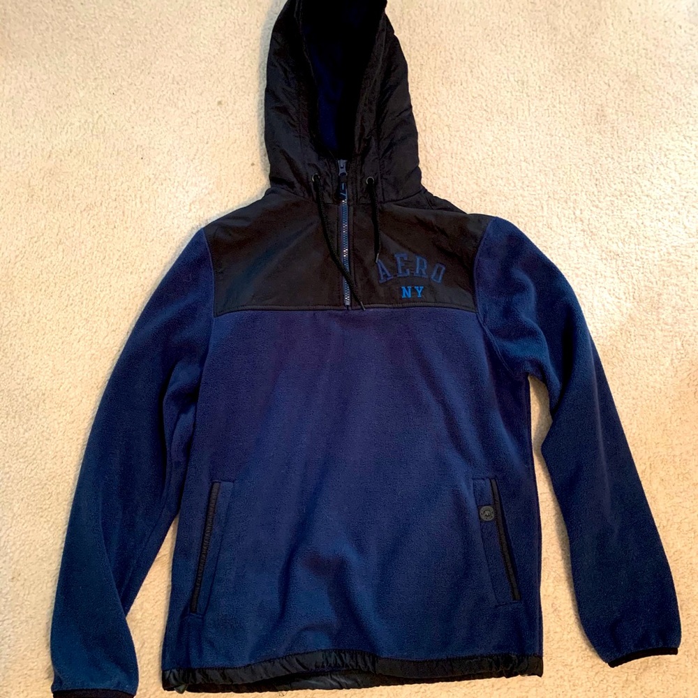 Aeropostale men’s quarter zip fleece jacket size S